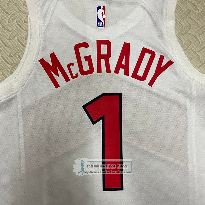 Camiseta Toronto Raptors Tracy Mcgrady NO 1 Association 2022-23 Blanco